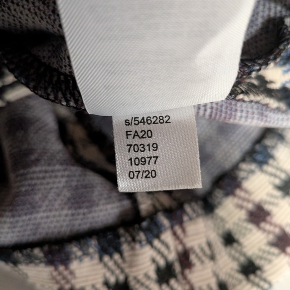 Ann Taylor Checkered Print Tweed Faux Wrap Mini Skirt 8P - Picture 8 of 9